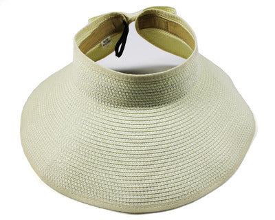 1110 Foldable Straw Sun Hat for Women Straw Sun Hat, 50+ Wide Brim Roll-up