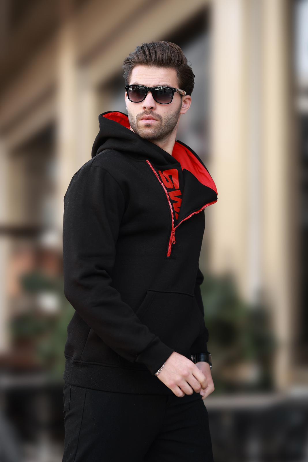 1767 Half Zipped Men's Hoodie Sweatshirt