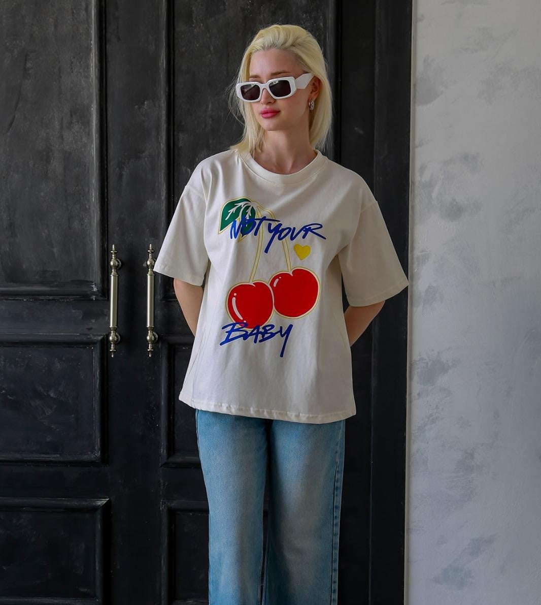 Mg2380 Not your baby Printed Women t-shirt madmext