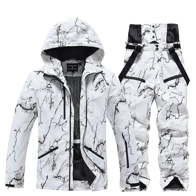 4066 Men's & Women's Waterproof Ski Suit Set - Insulated Snowboarding Costume for Winter Outdoor Activities