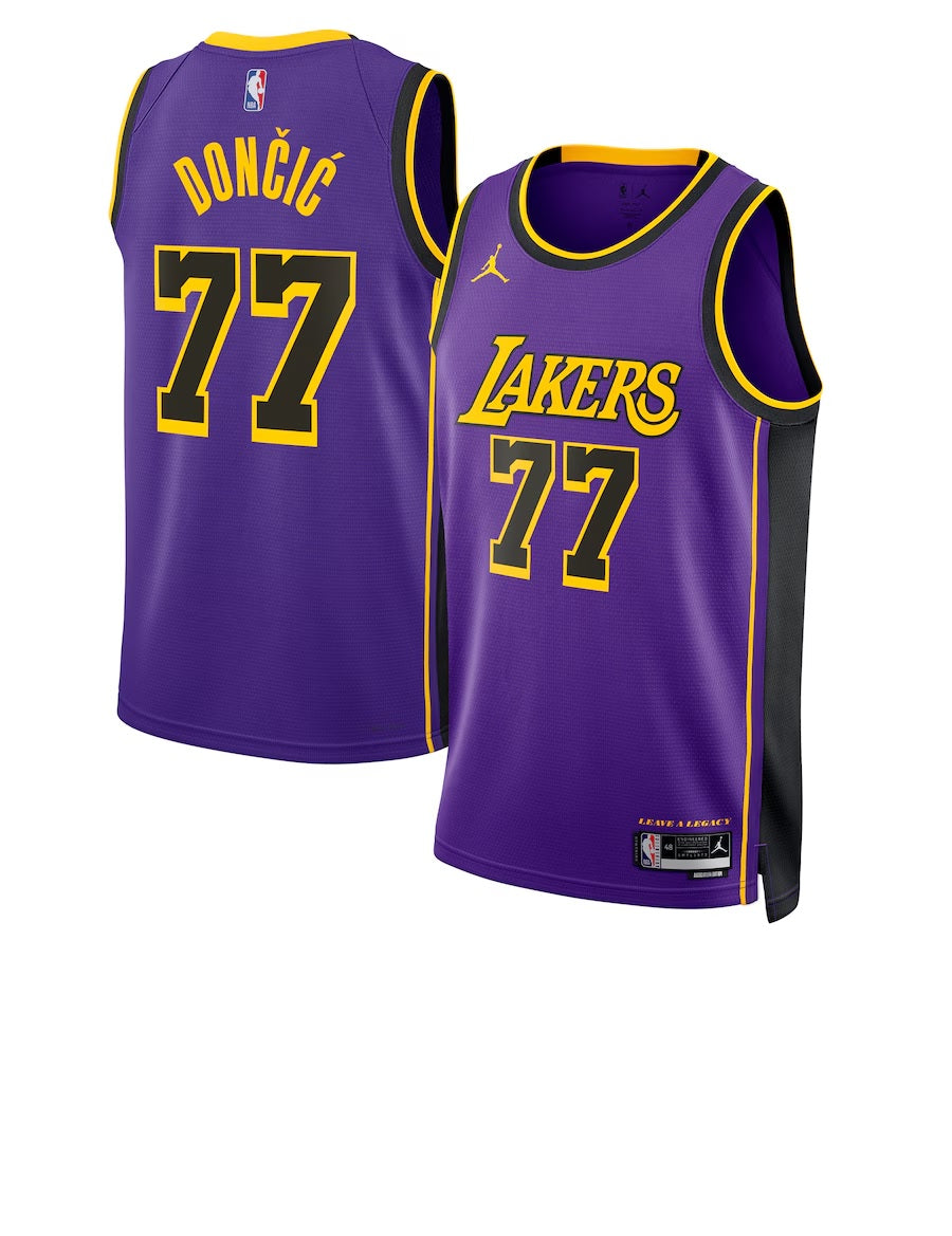 5131 Los Angeles Lakers Jordan Brand Statement Edition Swingman Jersey - Purple - Luka Dončić - Unisex