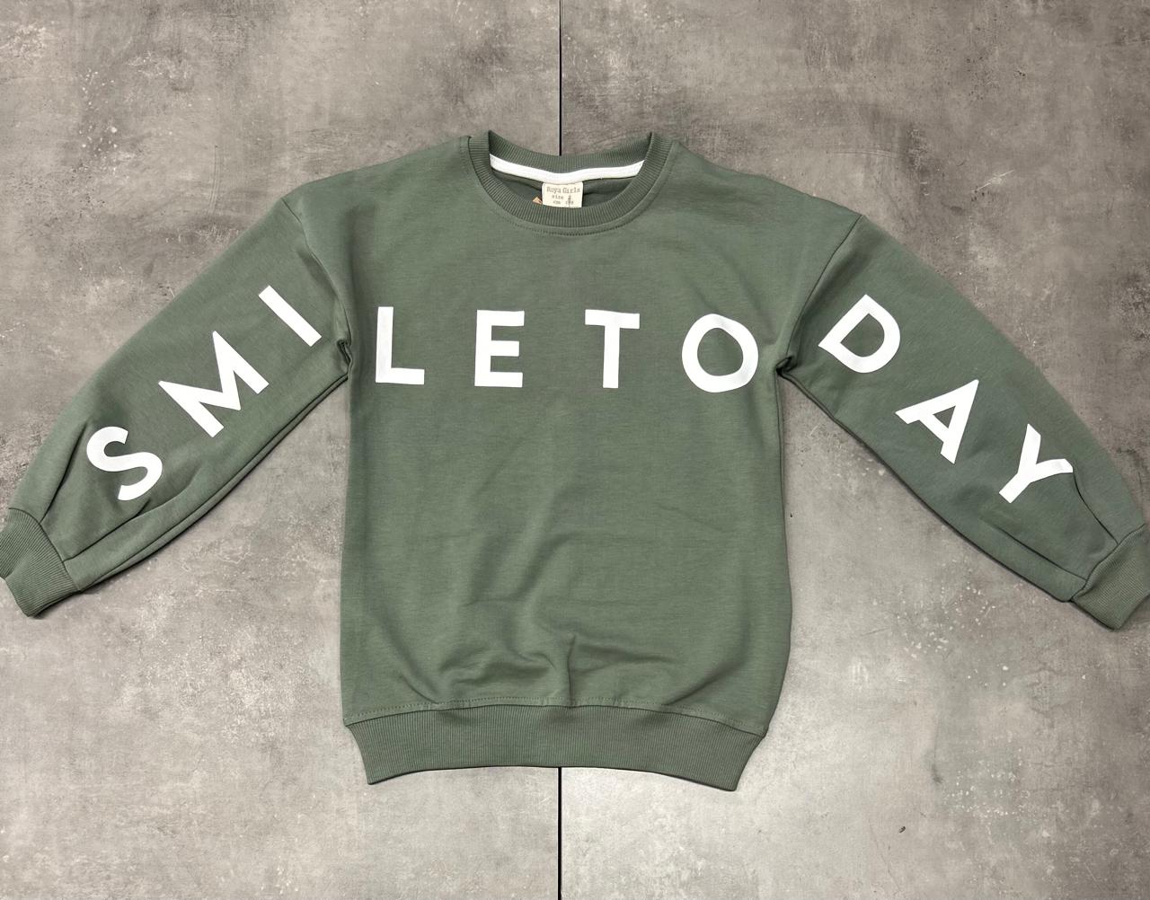 7101 Smile today sweatshirt girl 7-10y