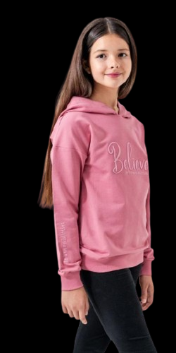 7102 BELIEVE GIRL HOODIE 7-10y