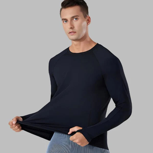 1326 Men’s Plain Quick Dry Long Sleeve Running Shirt