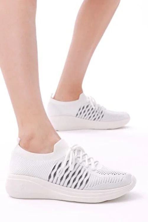 TBNSLVY Women Sneakers Striped Mesh Breathable Flat Bottom Comfortable Casual Style