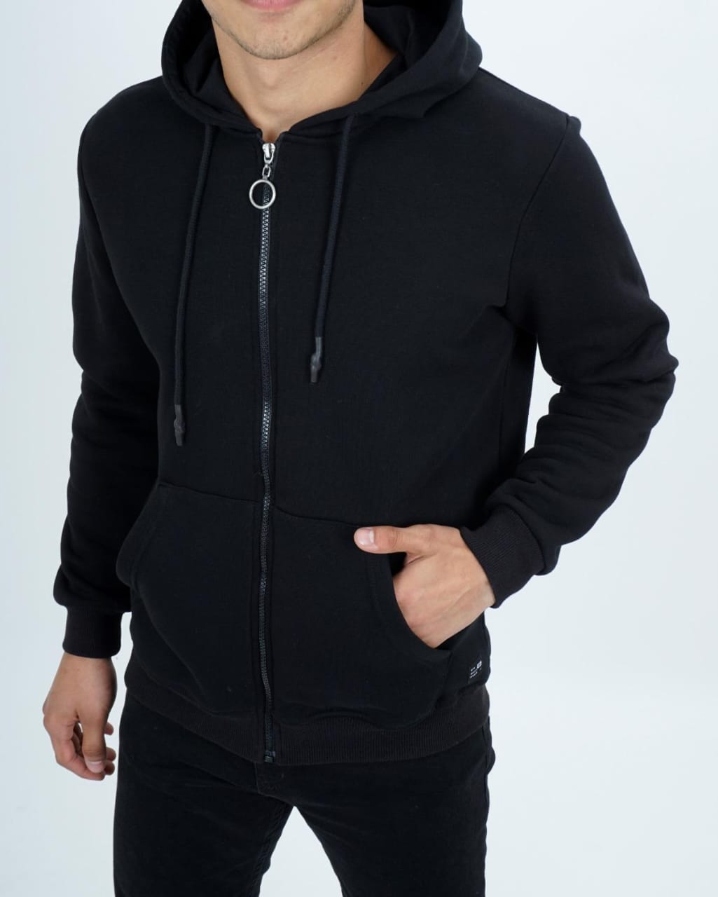 Men's Cotton Full Zip Up Hoodie Sweatshirt Jacket 6549