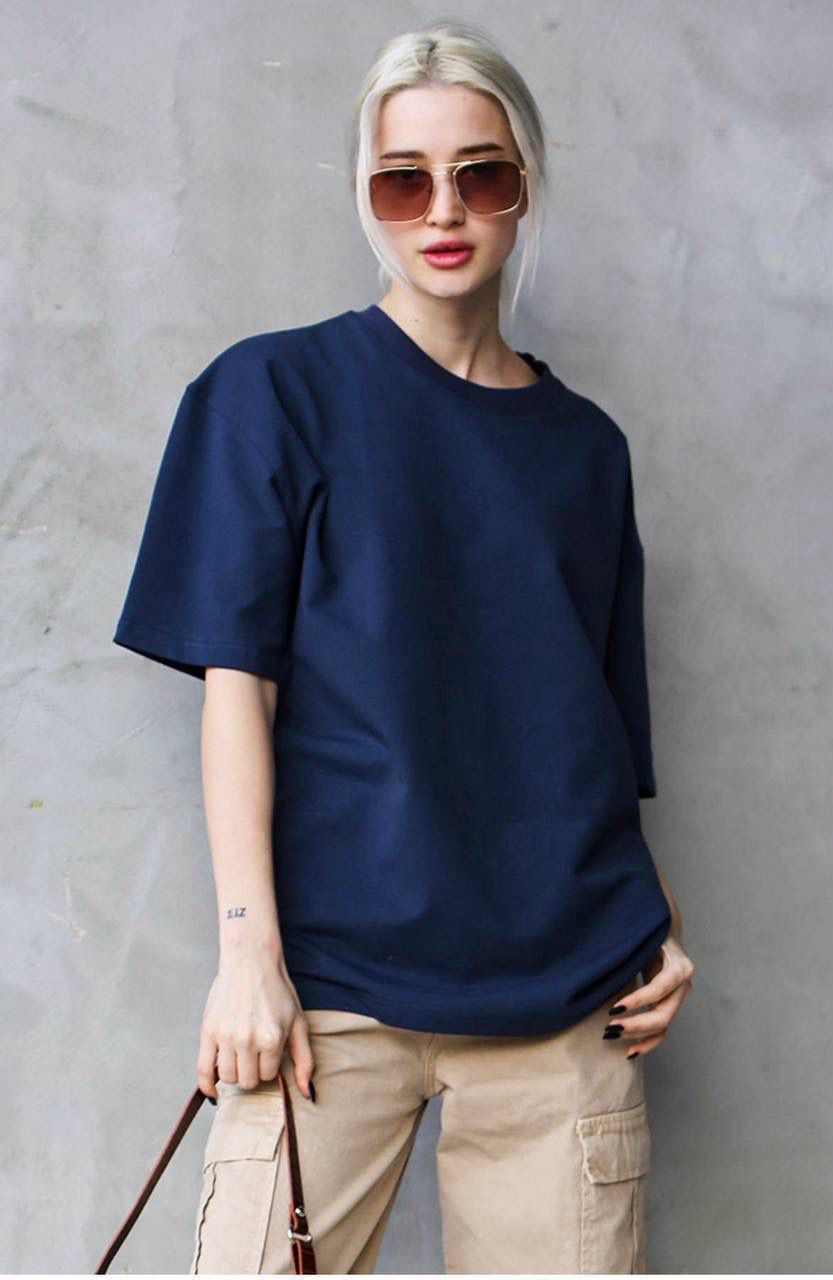 MG1687 Crew Neck Basic Oversize T-shirt