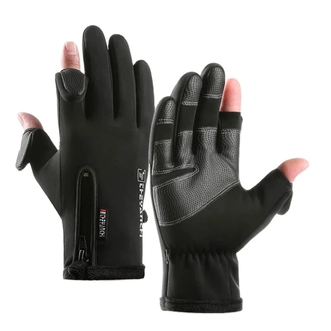 311025 Waterproof Unisex Windproof Tight Winter Gloves Workout Gloves with Zipper for Adults