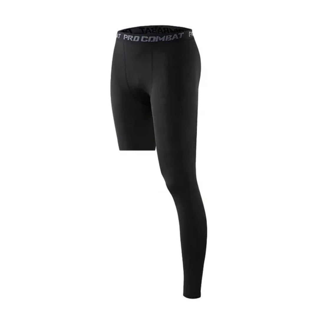 R74002 Men's Compression Tights, One Leg, Stretch
