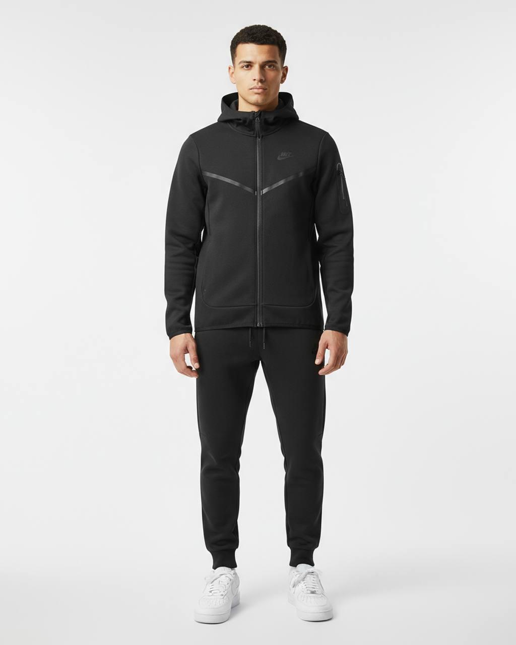 62766995 NIKE MENS BLACK TECH FLEECE FULL-ZIP SET