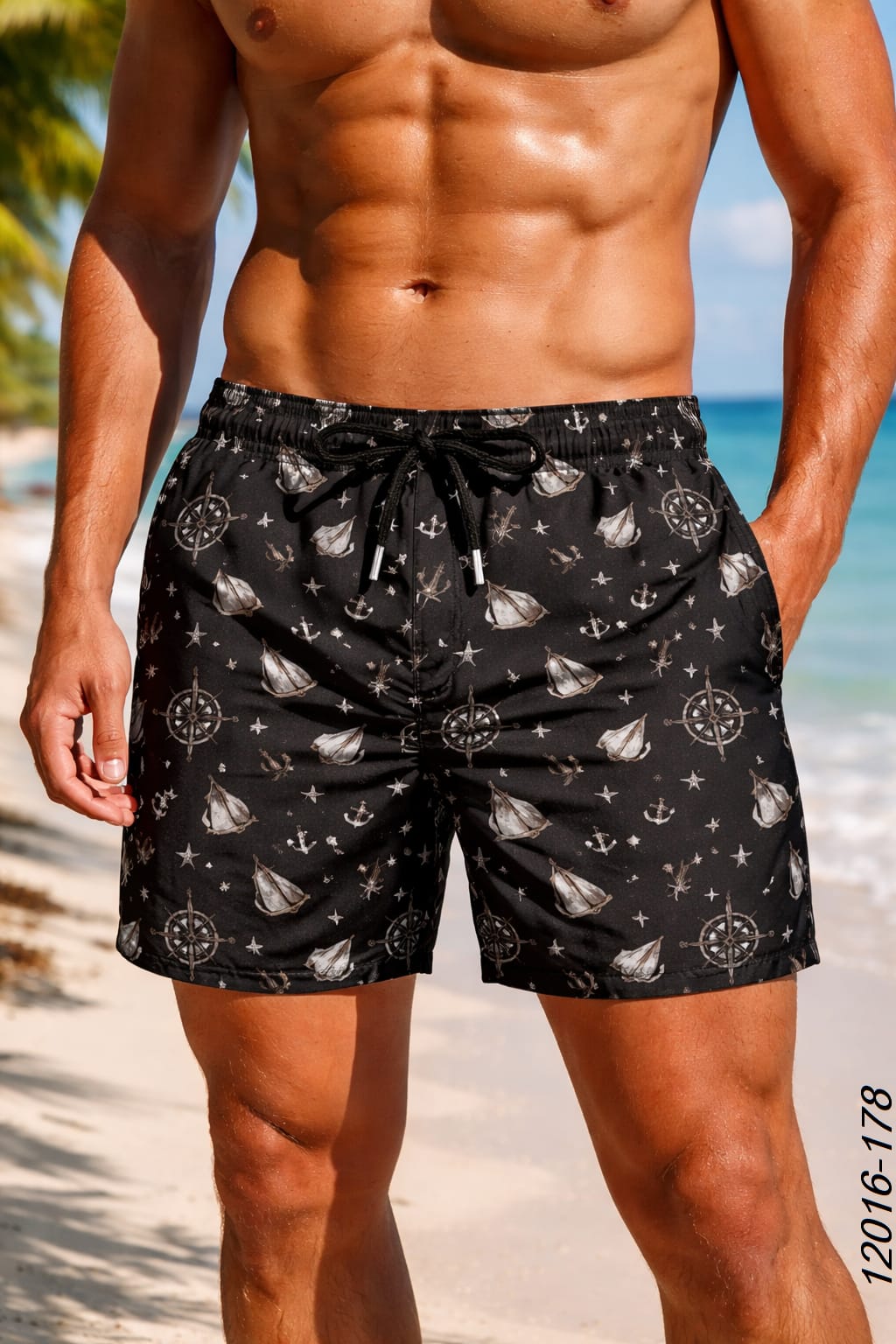 12106 DARK MARINE MENS SWIM SHORT