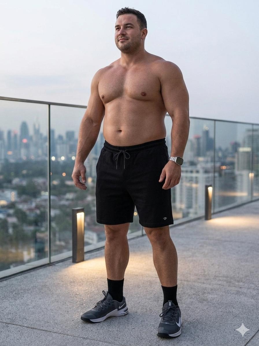 AS-1-231 BIG SIZE MENS COTTON SHORT
