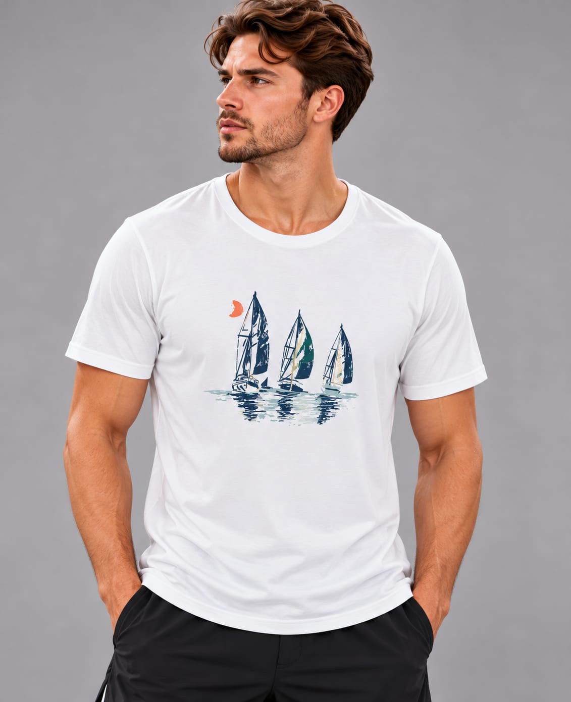 T232 Triple Sail printed Men's t-shirt Dynamo