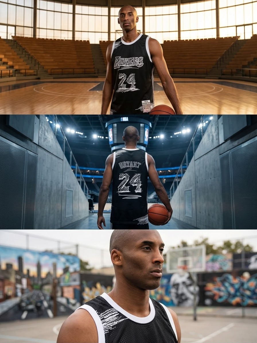 Men's Basketball Jerseys Black White Sketch Design Bryant Retro 1997 98 2007 08 Vintage Jerseys