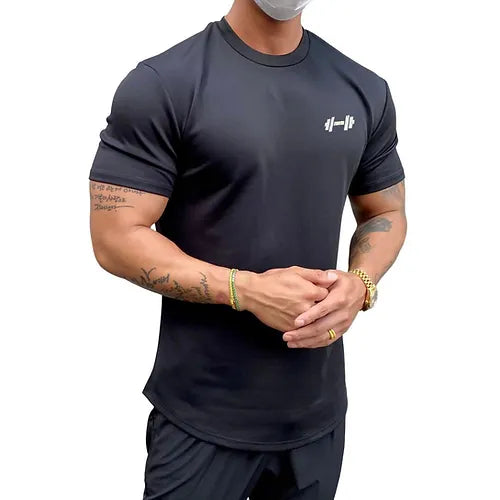 1014 Men T-shirt Male Sports Gym Muscle Fitness T Shirt Blouses Loose Half