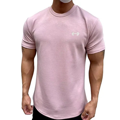 1014 Men T-shirt Male Sports Gym Muscle Fitness T Shirt Blouses Loose Half