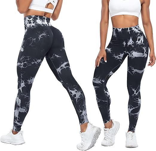 1072 Women Yoga Leggings Seamless High Waisted Tummy Control Yoga Pants for Gym Running Workout