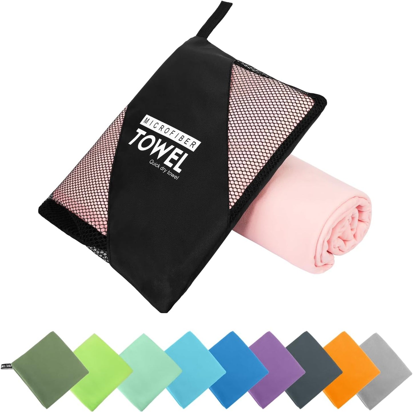 1088 Microfiber Travel Towel, Soft Lightweight Quick Dry Towel with bag 40*80