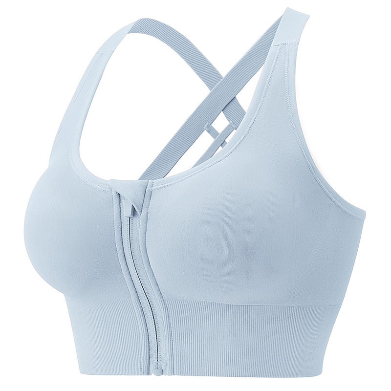 1128 Women Front Zipper Bra Solid