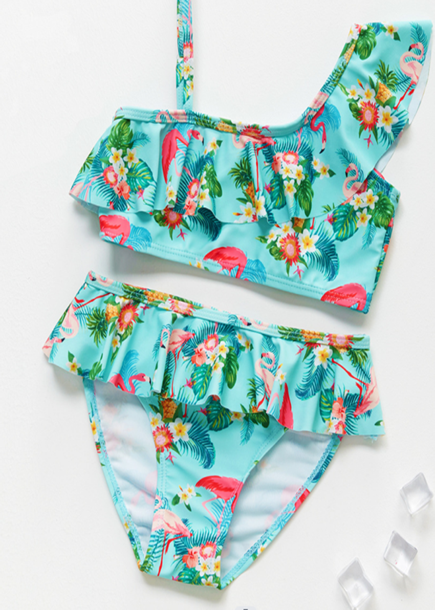 1152 Kids Swimwear Two Pieces Girls Swimsuit Flower