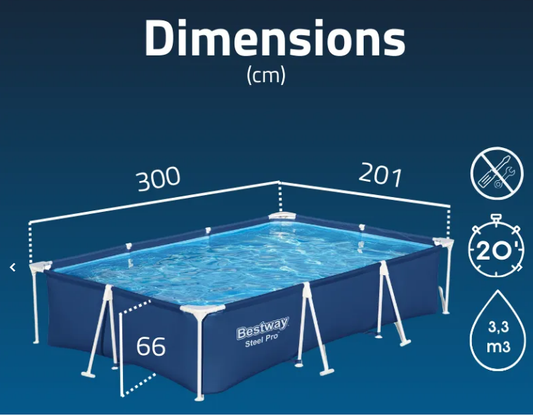 BW56404 3.00M X 2.01M X 66CM POOL
