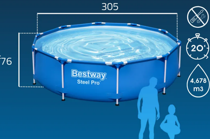 BW56679 10 X 30"/3.05M X 76CM ROUND POOL SET