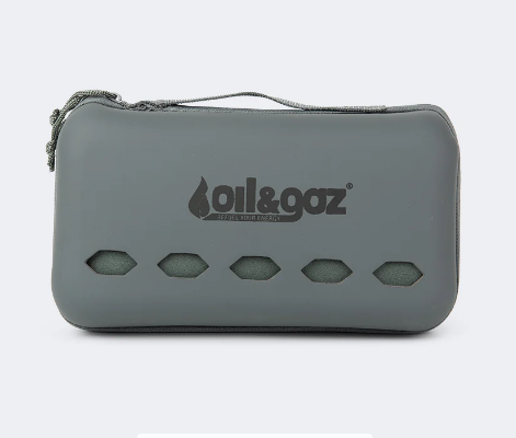 In208919 Oil And Gaz Rubber Bag Unisex Lifestyle Microfiber Towel Dark Grey