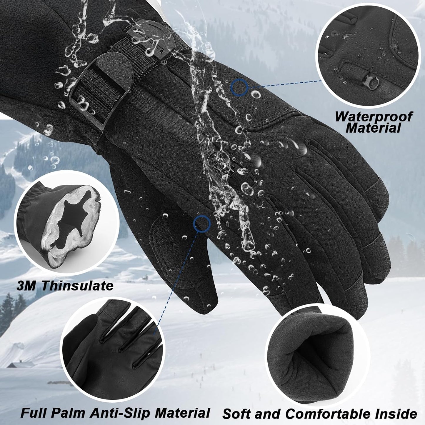 4040 WATERPROOF GLOVES ZIP POCKET