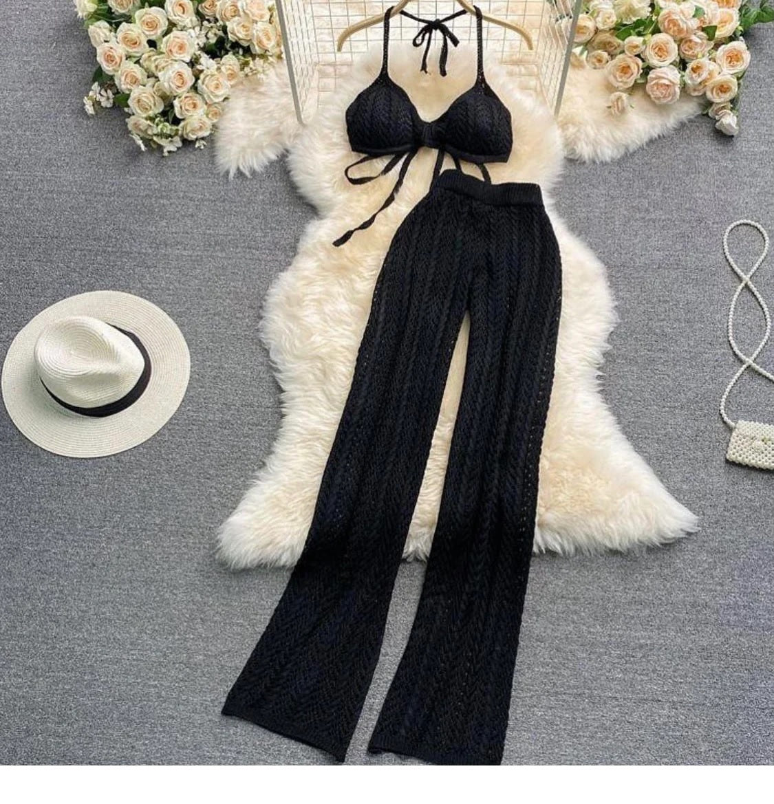 5122 Ray wrap women's knit set