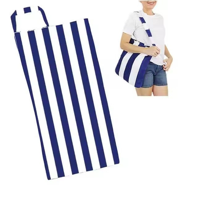 5159 Stripped 2in 1 beach towel