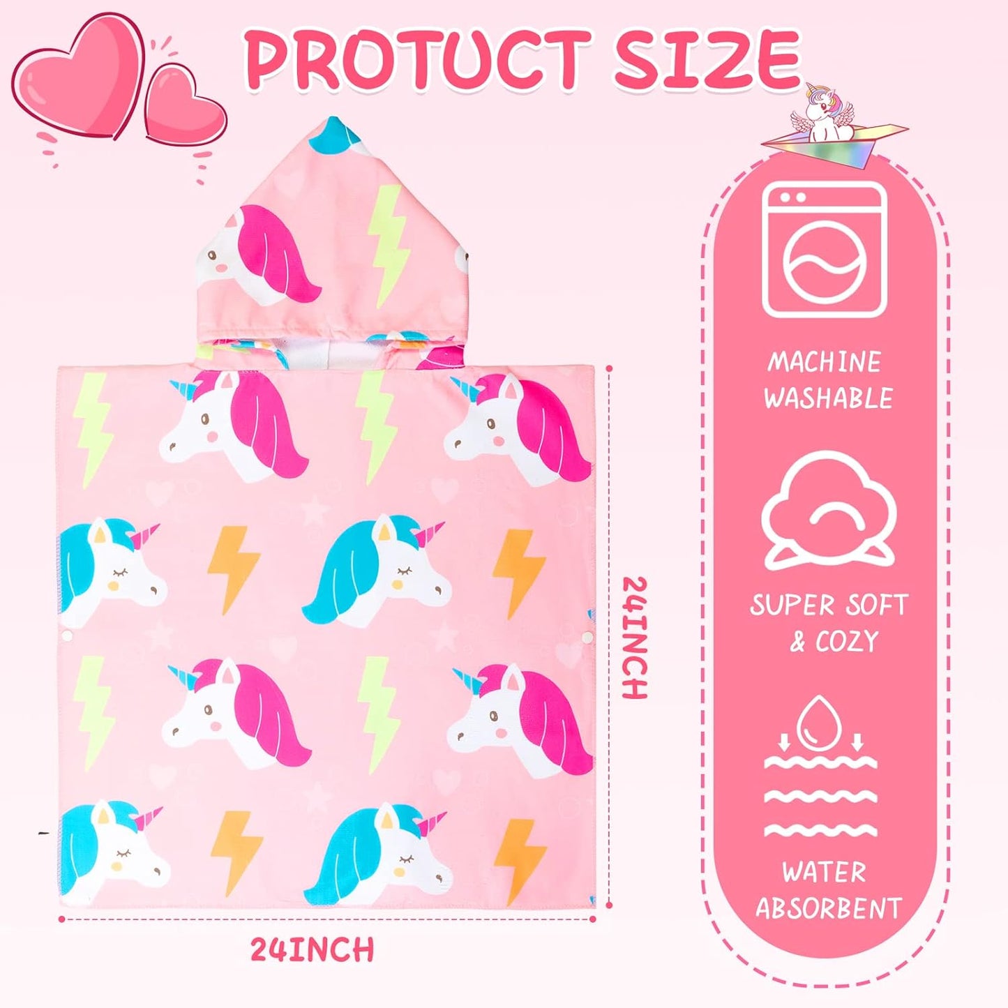 5177 Soft & Absorbent Kids Hooded Towel