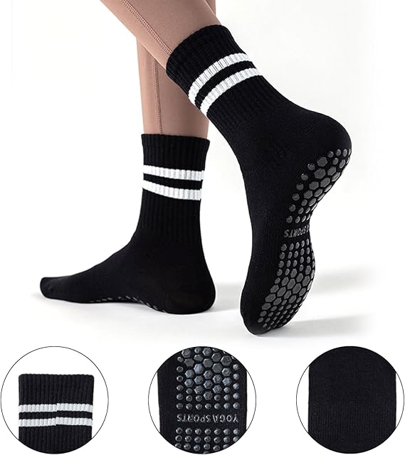 5220 YOGA-PILATES NON-SLIP SOCKS WITH GRIP HIGH ANKLE
