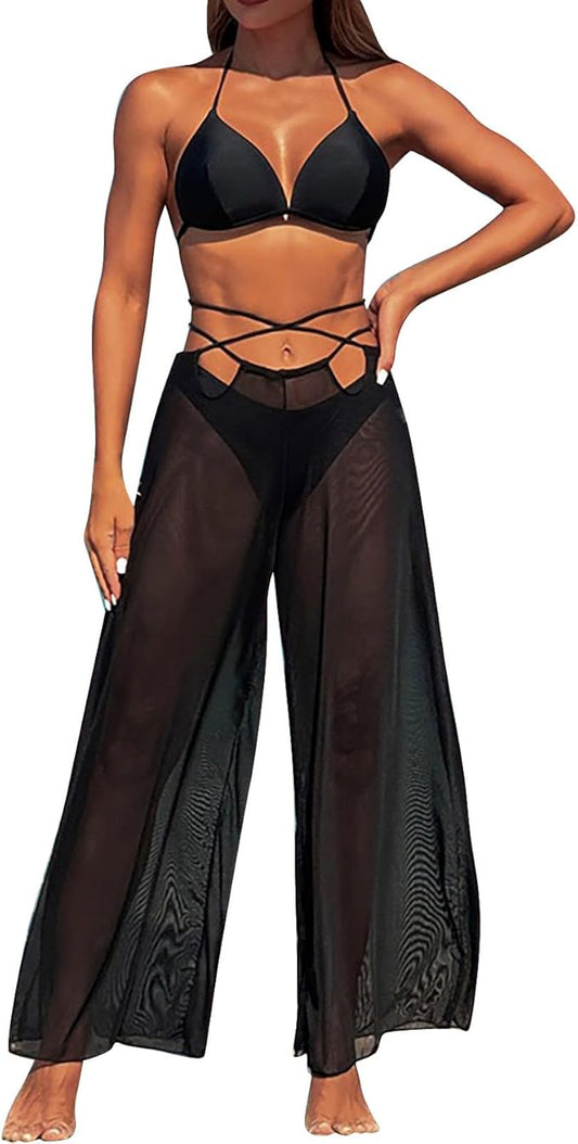 5401 Criss Cross -piece Bikini and Pants Set