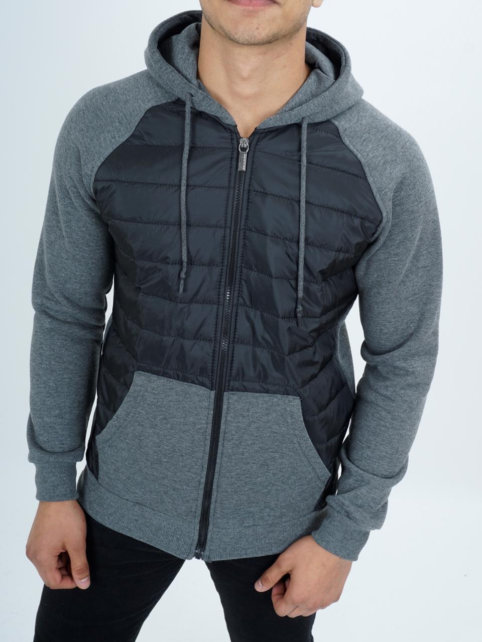 6660 Three ply fleece hoodie full zipper jacket men's top