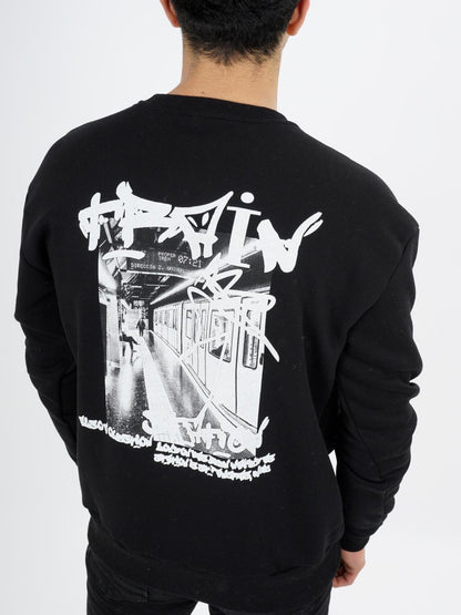 6748 Train Sweatshirt round neck men's top