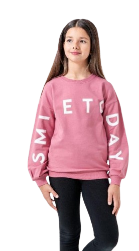 8101 Smile today sweatshirt girl 11-14y