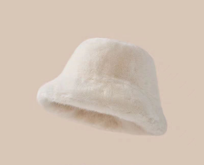 1186 Faux Fur Bucket Hats Fluffy Winter