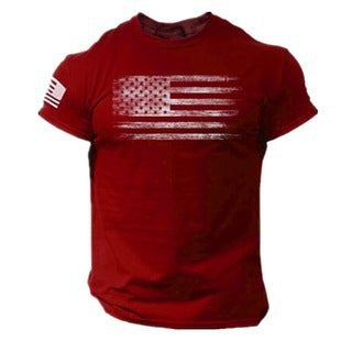 1015 U.S Flag Patriotic Military Army Mens Sports T-Shirt