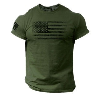 1015 U.S Flag Patriotic Military Army Mens Sports T-Shirt