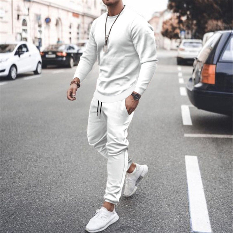 Men′s Jogger Winter Thick Hoodies Tracksuits Men Set 306