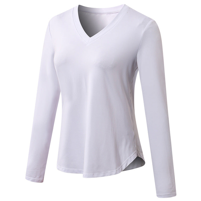 Women T-shirt Long sleeve V-cut dry fit 3080