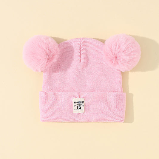 1193 DOUBLE POM POM KIDS BEANIES