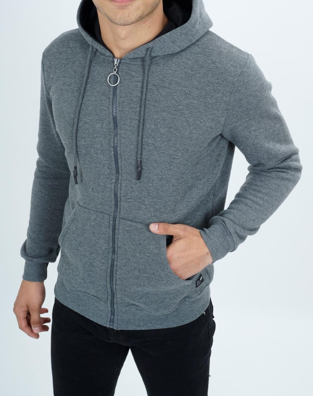 Men's Cotton  Full Zip Up Hoodie Sweatshirt Jacket 6549