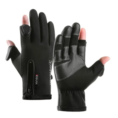 311025 Waterproof Unisex Windproof Tight Winter Gloves Workout Gloves with Zipper for Adults