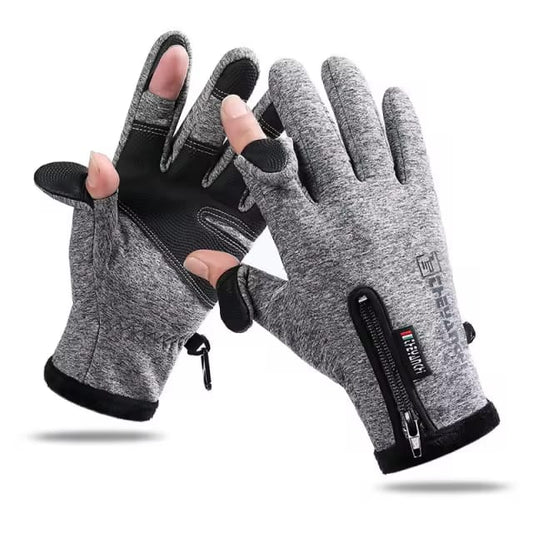 311025 Waterproof Unisex Windproof Tight Winter Gloves Workout Gloves with Zipper for Adults