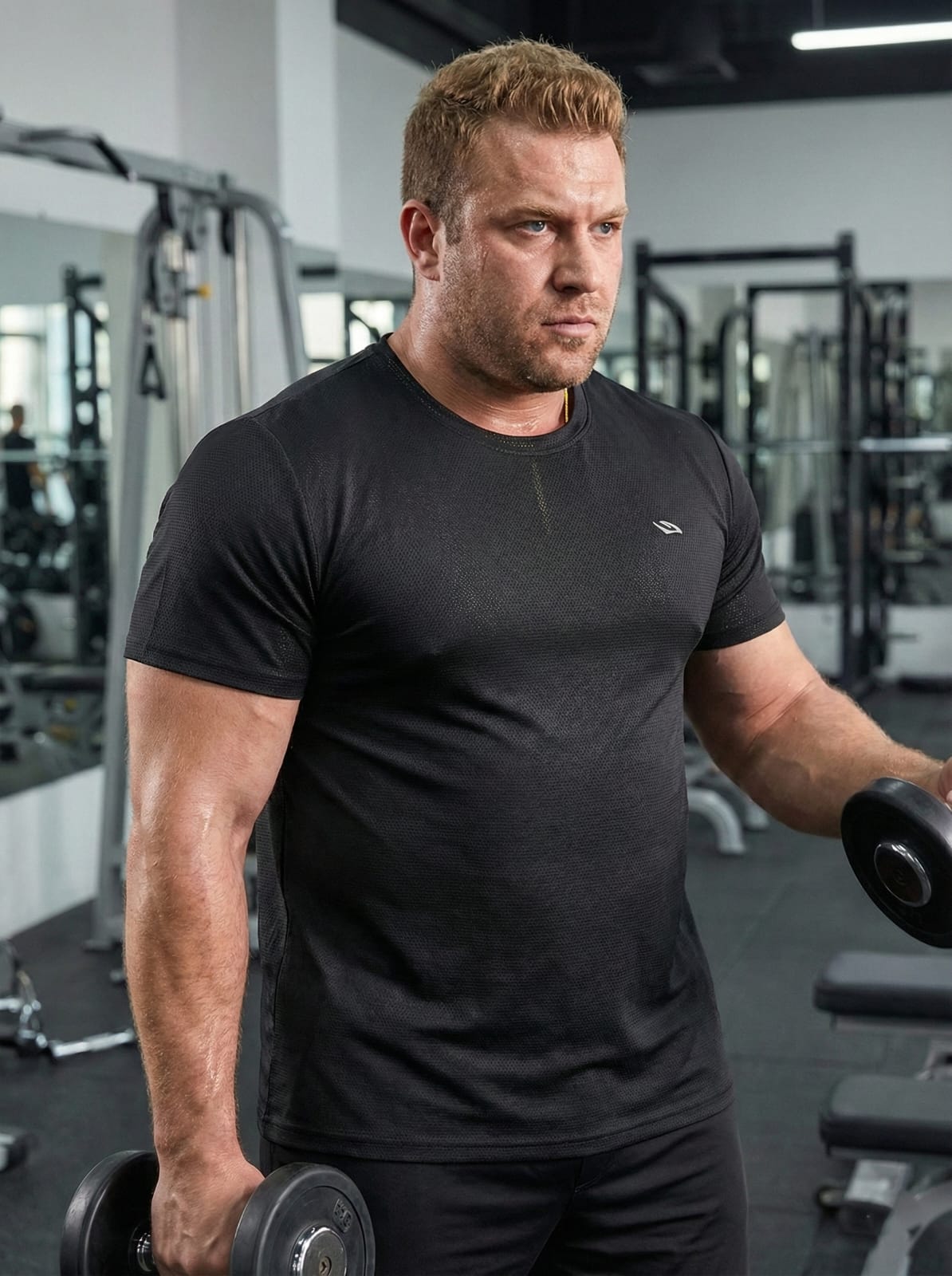1-T998 Big Size Active Sport men's T-shirt