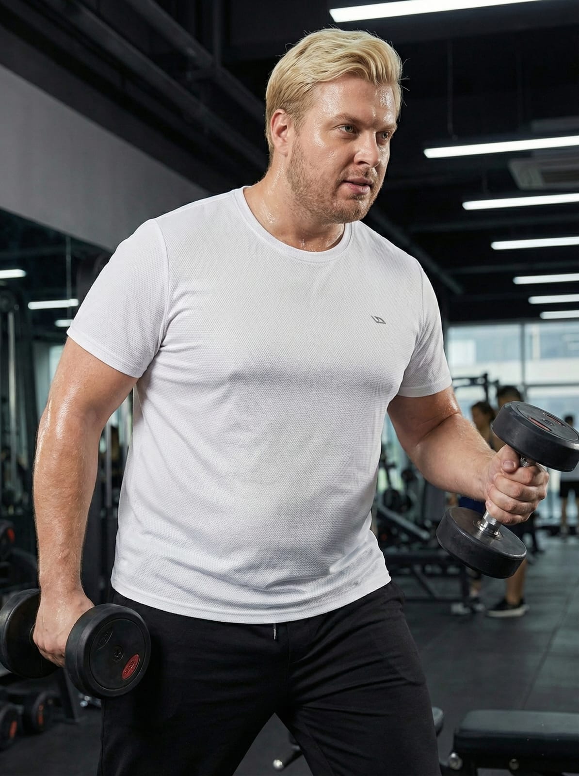 1-T998 Big Size Active Sport men's T-shirt