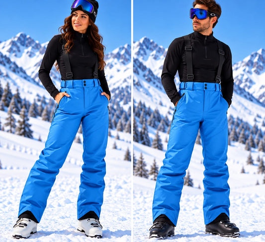 5005 Unisex Suspenders Ski Pants Warm Snow Trousers Winter Ski Snowboard Pants Waist