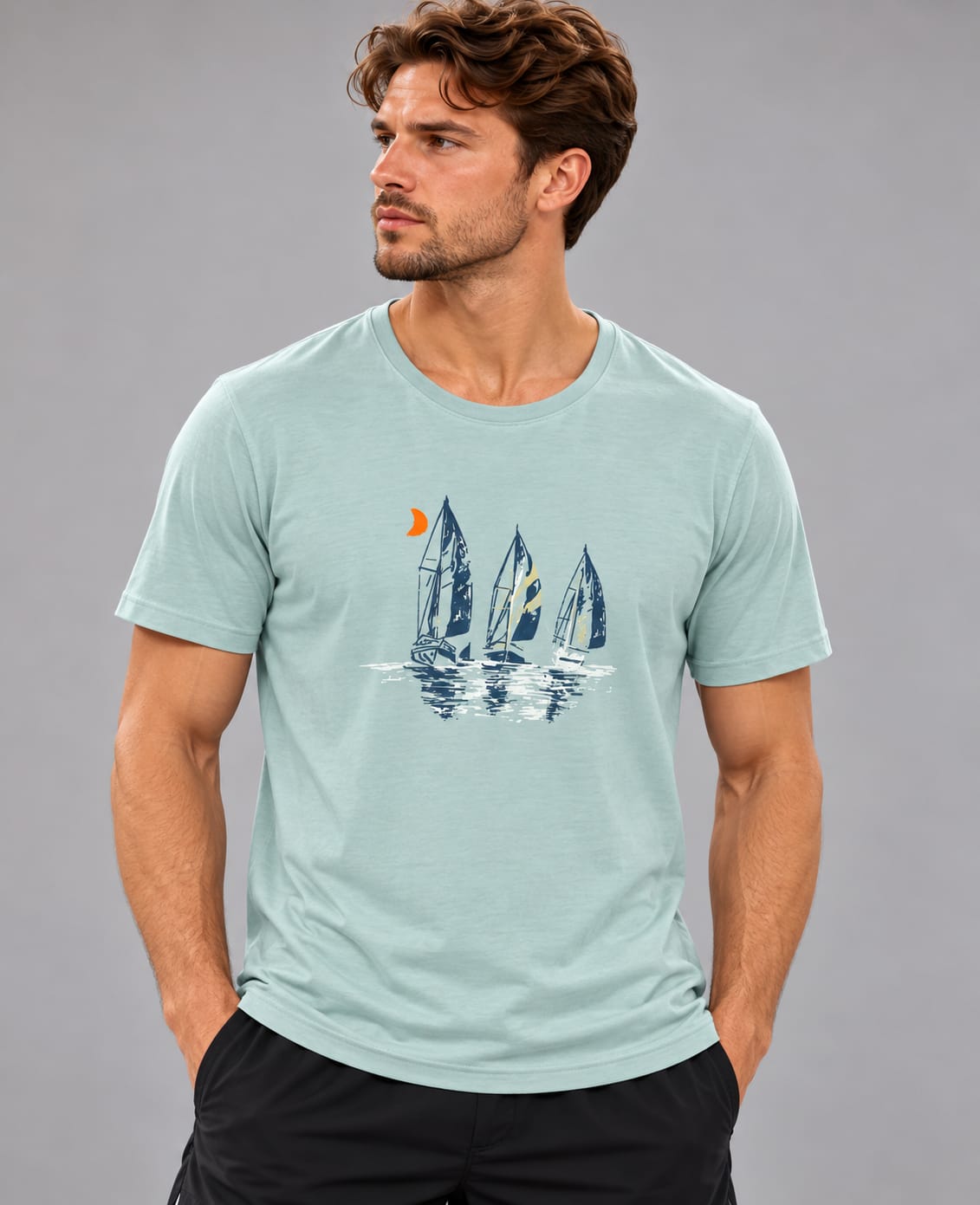 T232 Triple Sail printed Men's t-shirt Dynamo
