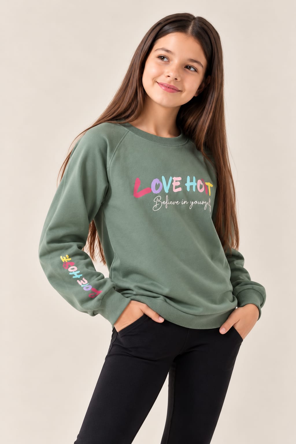 8106 LOVE HODE girl sweatshirt 11-14y